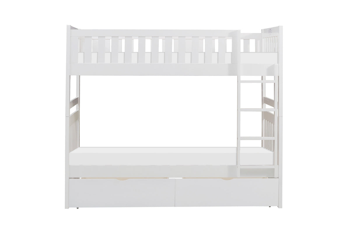Galen White 1-Drawer Nightstand by Homelegance at Eve Furniture