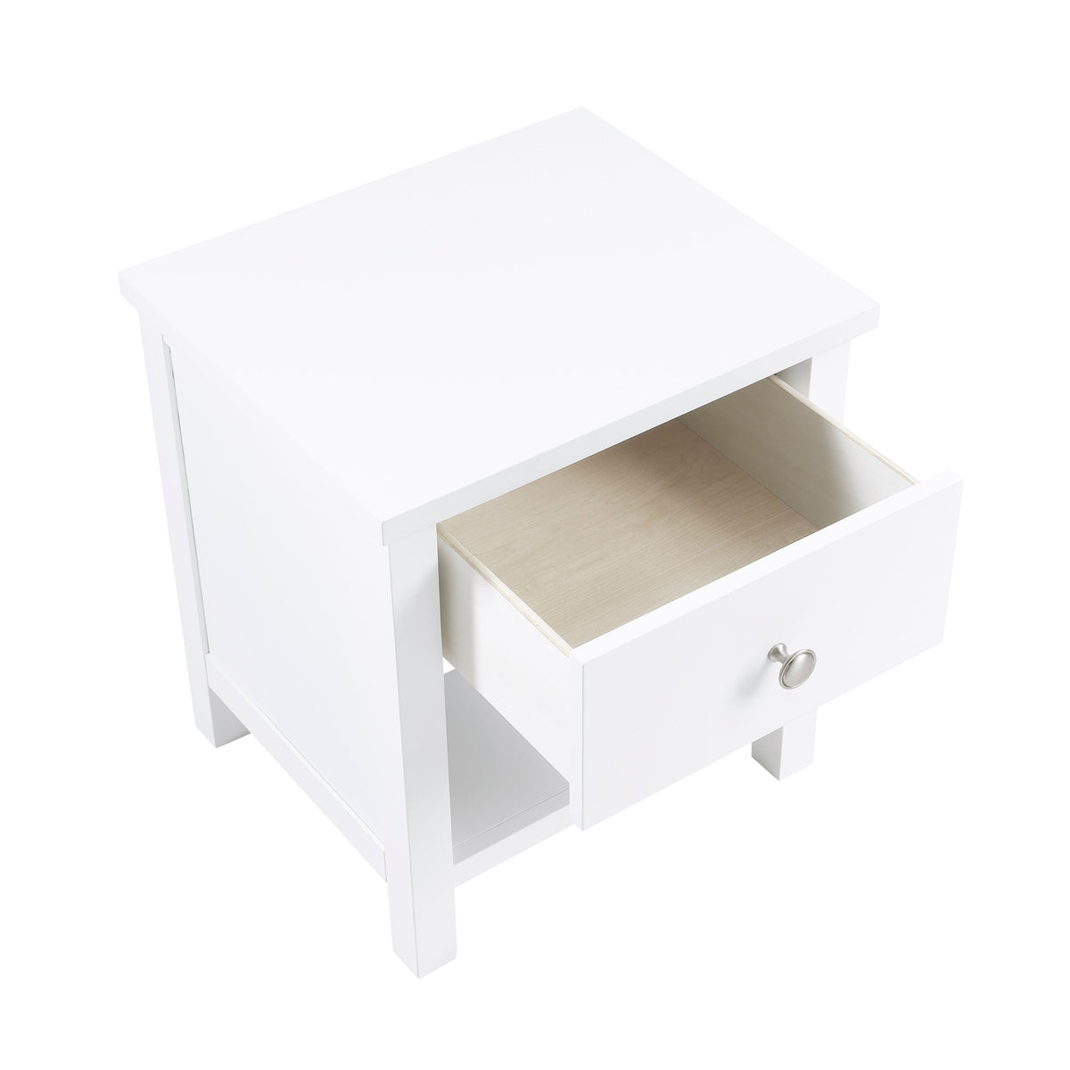 Galen White 1-Drawer Nightstand by Homelegance at Eve Furniture