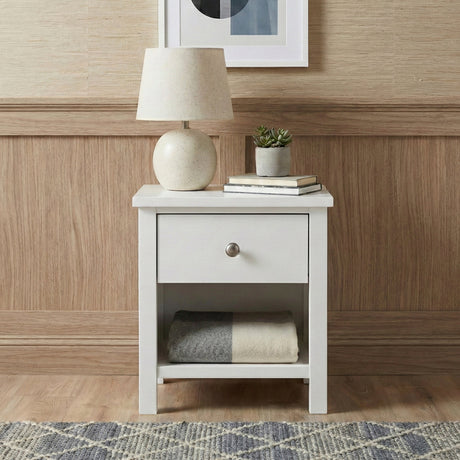 Galen White 1-Drawer Nightstand by Homelegance at Eve Furniture