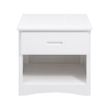 Galen White 1-Drawer Nightstand by Homelegance at Eve Furniture