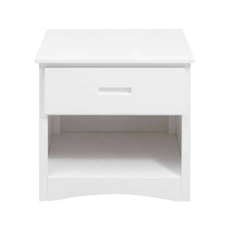 Galen White 1-Drawer Nightstand by Homelegance at Eve Furniture