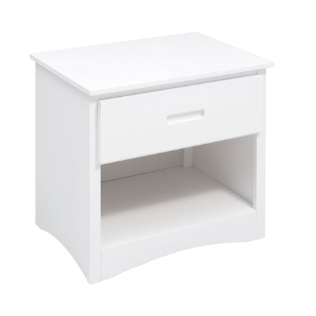 Galen White 1-Drawer Nightstand by Homelegance at Eve Furniture