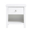 Galen White 1-Drawer Nightstand by Homelegance at Eve Furniture