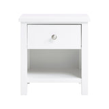 Galen White 1-Drawer Nightstand by Homelegance at Eve Furniture