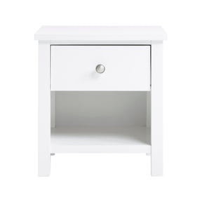 Galen White 1-Drawer Nightstand by Homelegance at Eve Furniture