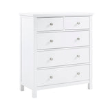 Galen White 5-Drawer Chest by Homelegance at Eve Furniture