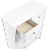 Galen White 5-Drawer Chest by Homelegance at Eve Furniture
