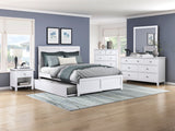 Galen White Full Platform Bed by Homelegance at Eve Furniture