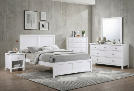 Galen White Full Platform Bed by Homelegance at Eve Furniture
