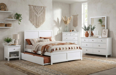 Galen White Full Platform Bed by Homelegance at Eve Furniture