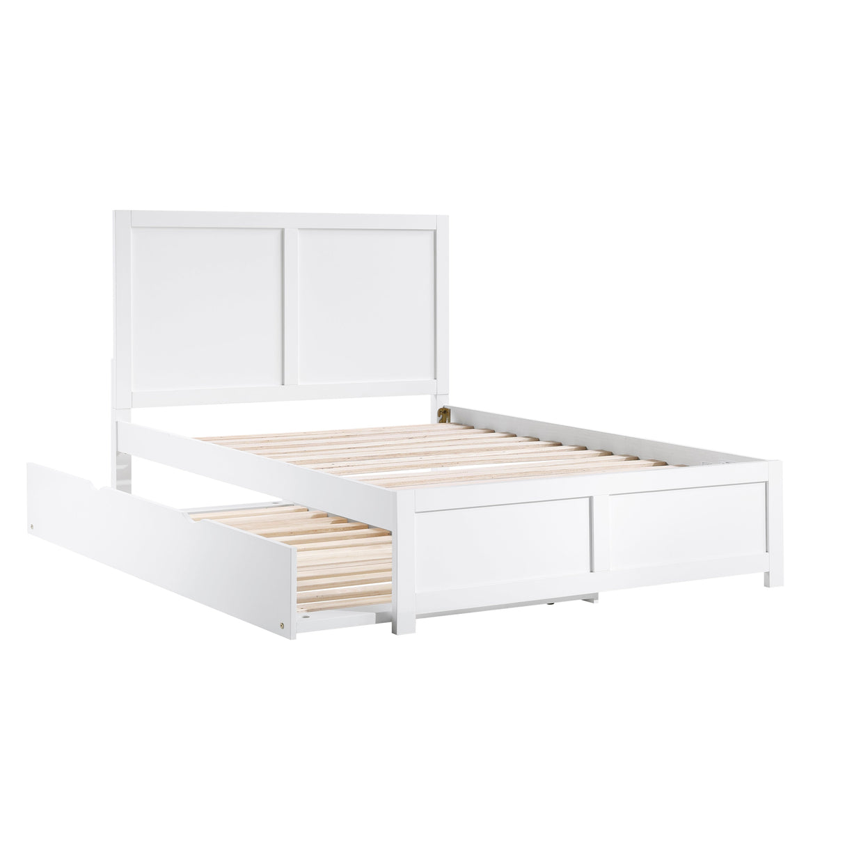 Galen White Full Platform Bed by Homelegance at Eve Furniture