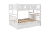 Galen White Full/Full Bunk Bed with Storage Boxes by Homelegance at Eve Furniture