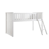 Galen White Low Loft Bunk by Homelegance at Eve Furniture