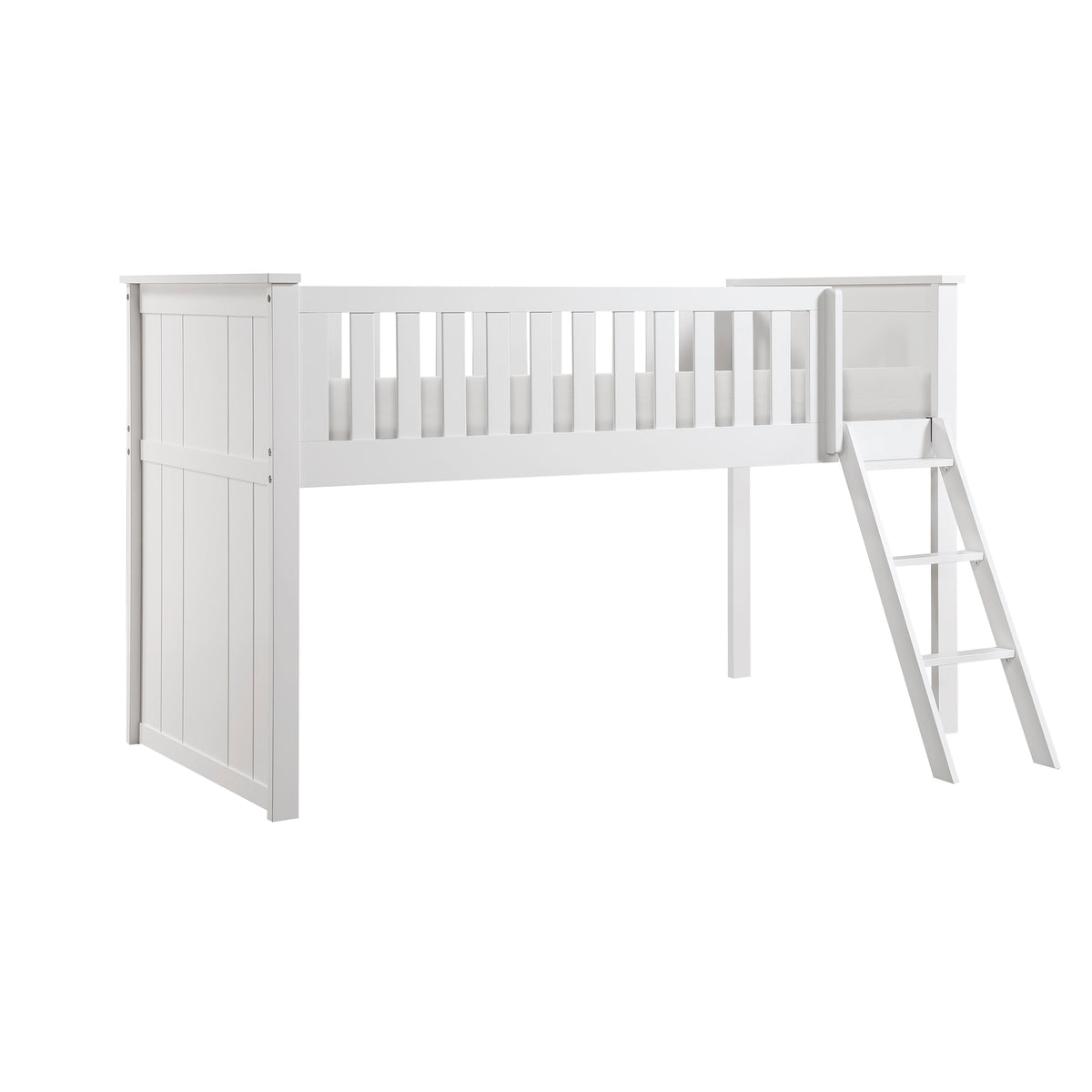 Galen White Low Loft Bunk by Homelegance at Eve Furniture