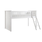 Galen White Low Loft Bunk by Homelegance at Eve Furniture