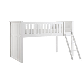 Galen White Low Loft Bunk by Homelegance at Eve Furniture