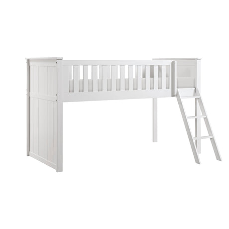 Galen White Low Loft Bunk by Homelegance at Eve Furniture
