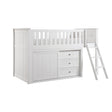 Galen White Low Loft Bunk with Dresser by Homelegance at Eve Furniture