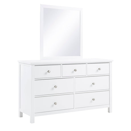 Galen White Mirror by Homelegance at Eve Furniture