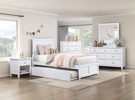 Galen White Mirror by Homelegance at Eve Furniture