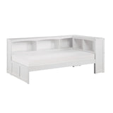 Galen White Twin Bookcase Corner Bed by Homelegance at Eve Furniture