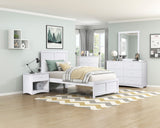 Galen White Twin Platform Bed by Homelegance at Eve Furniture