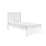 Galen White Twin Platform Bed by Homelegance at Eve Furniture