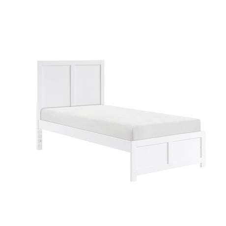 Galen White Twin Platform Bed by Homelegance at Eve Furniture