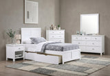 Galen White Twin Platform Bed by Homelegance at Eve Furniture