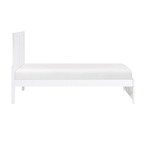 Galen White Twin Platform Bed by Homelegance at Eve Furniture