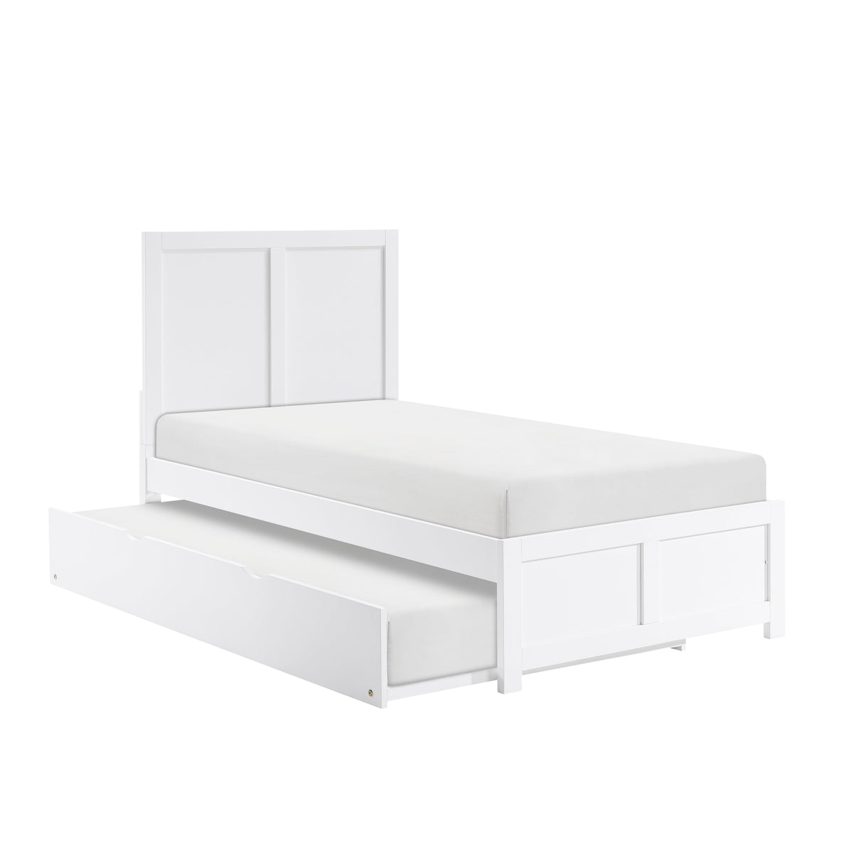 Galen White Twin Platform Bed by Homelegance at Eve Furniture