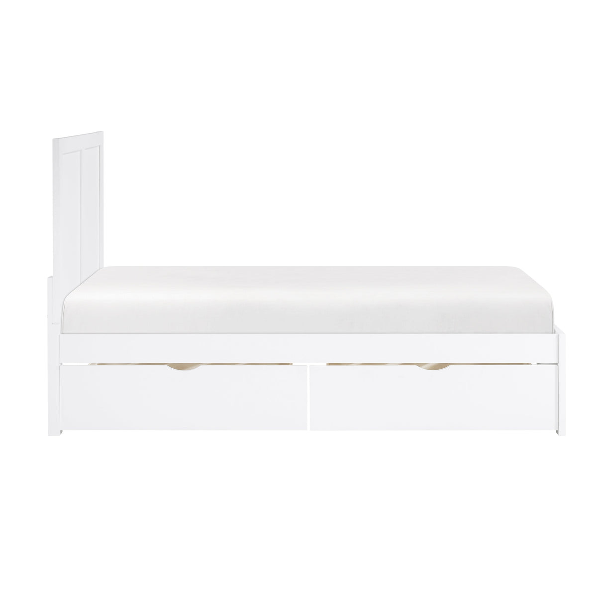 Galen White Twin Platform Bed by Homelegance at Eve Furniture