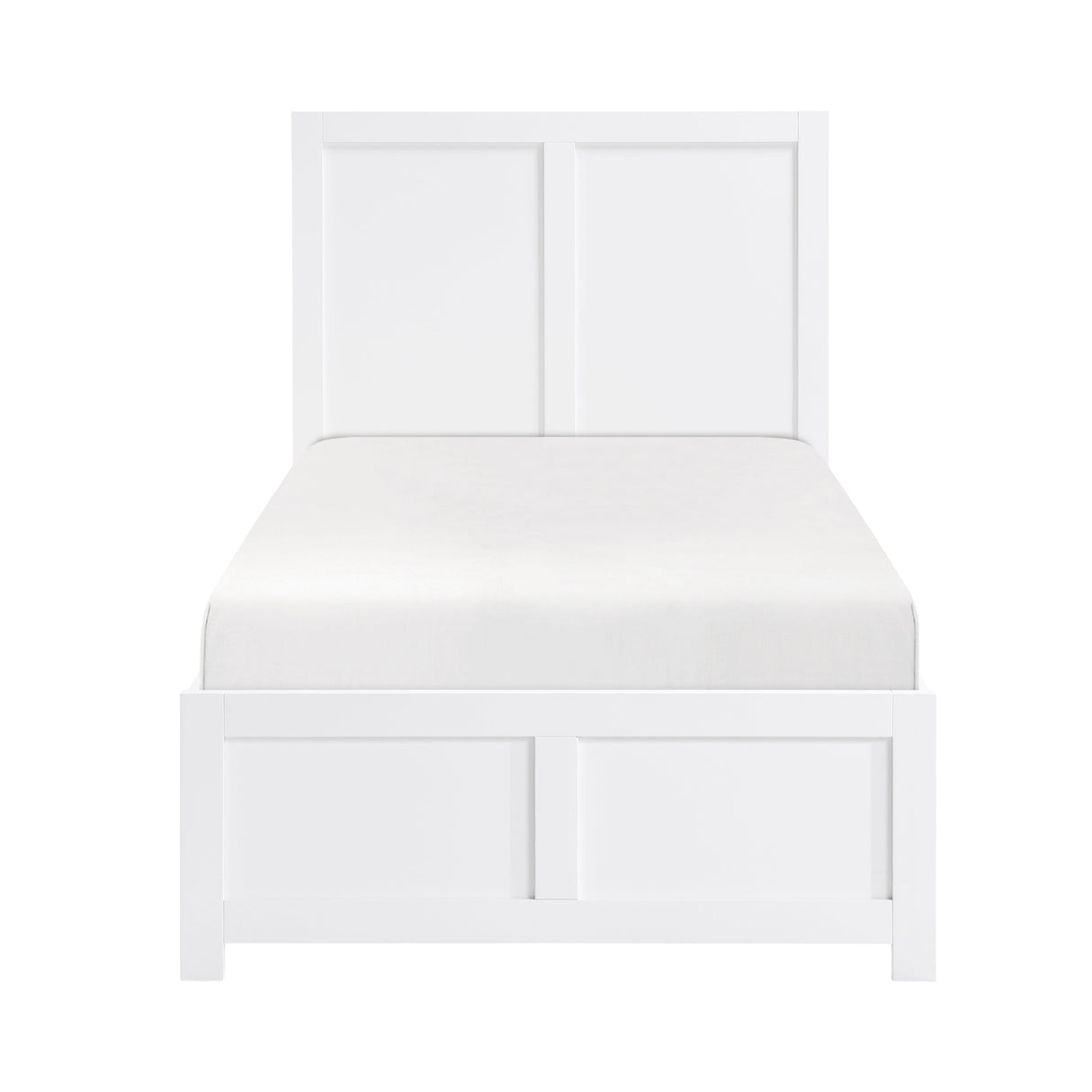 Galen White Twin Platform Bed by Homelegance at Eve Furniture