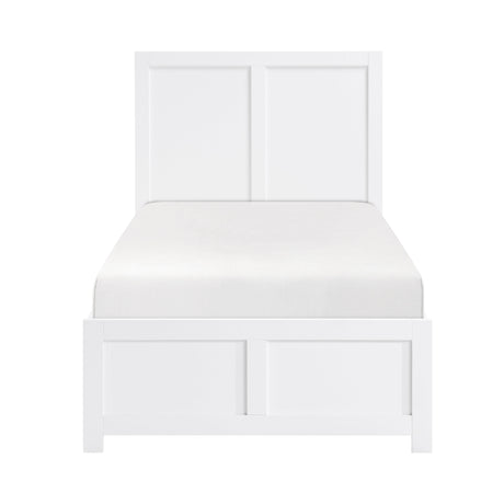 Galen White Twin Platform Bed by Homelegance at Eve Furniture
