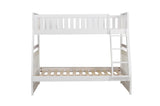 Galen White Twin/Full Bunk Bed by Homelegance at Eve Furniture