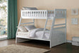 Galen White Twin/Full Bunk Bed by Homelegance at Eve Furniture