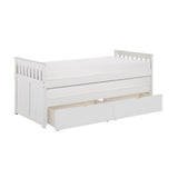 Galen White Twin/Twin Bed with Storage Boxes by Homelegance at Eve Furniture