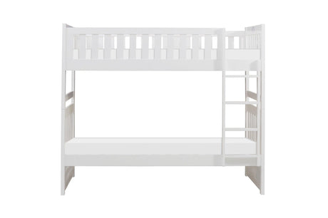Galen White Twin/Twin Bunk Bed by Homelegance at Eve Furniture