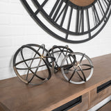 Galenna I (Small) Black Metal Circular Decorative Orb by Mercana at Eve Furniture