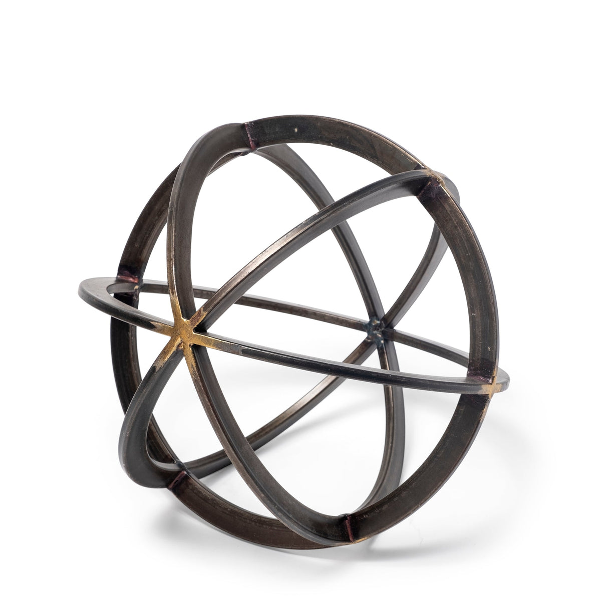 Galenna II (Medium) 9L x 9W Black Metal Circular Decorative Orb by Mercana at Eve Furniture
