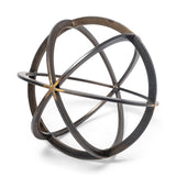 Galenna III (Large) 10L x 10W Black Metal Circular Decorative Orb by Mercana at Eve Furniture