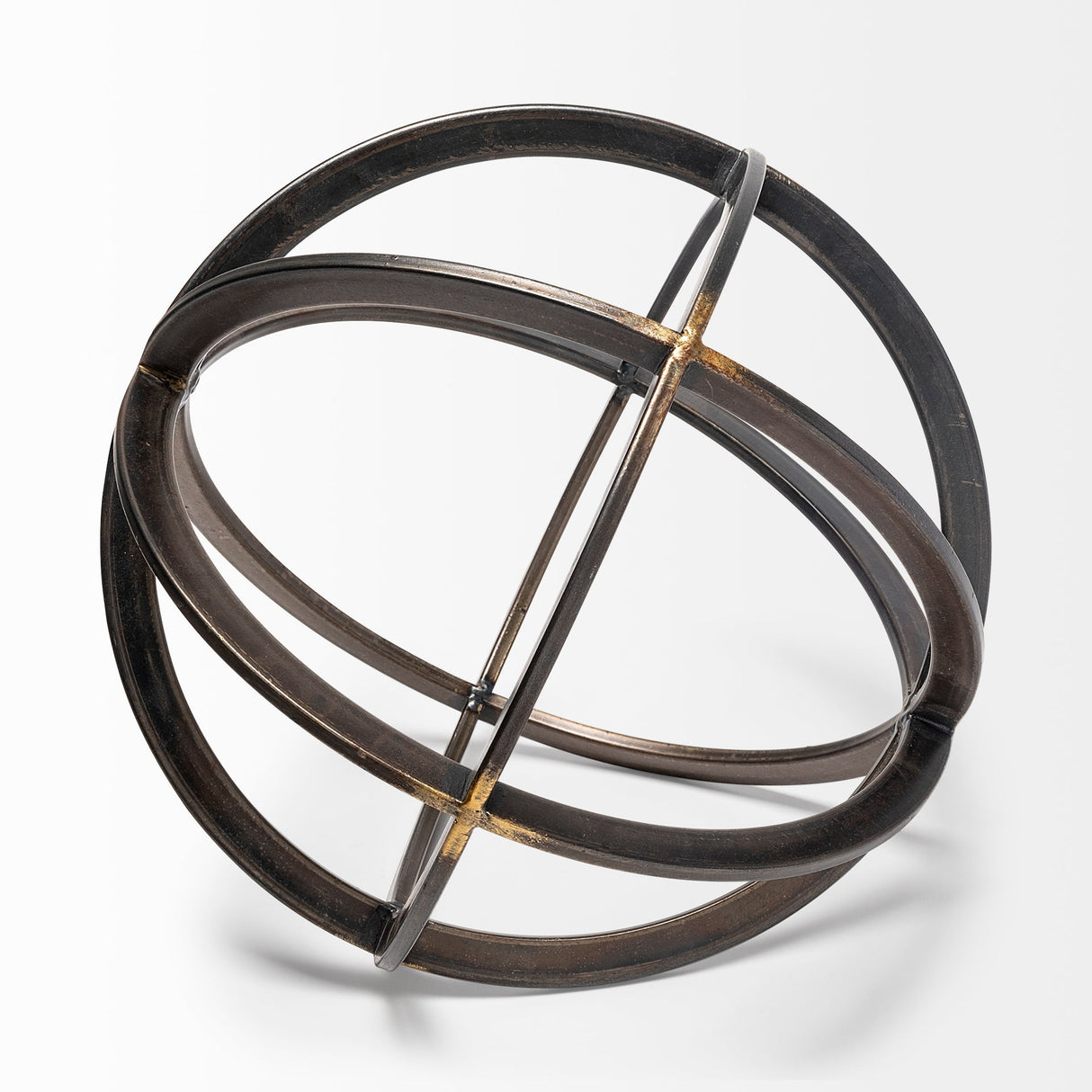 Galenna III (Large) Black Metal Circular Decorative Orb by Mercana at Eve Furniture