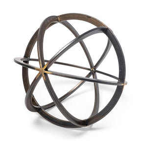 Galenna III (Large) Black Metal Circular Decorative Orb by Mercana at Eve Furniture