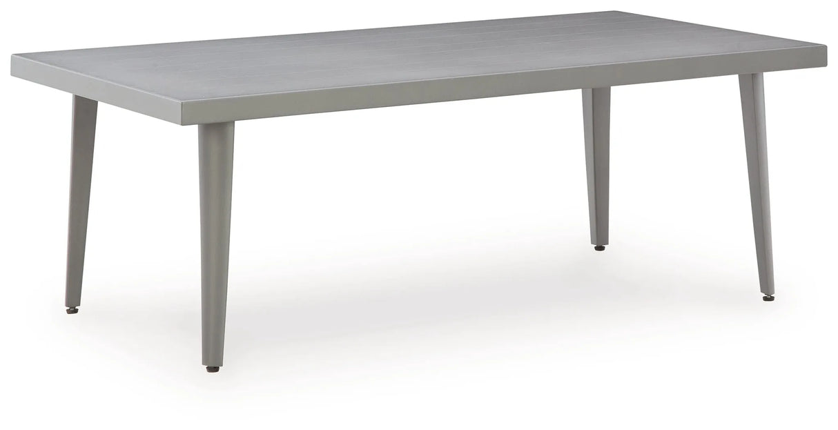 Gali Gray/Blue Outdoor Sofa/Chairs/Table Set (Set of 4) by Ashley at Eve Furniture