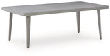 Gali Gray/Blue Outdoor Sofa/Chairs/Table Set (Set of 4) by Ashley at Eve Furniture