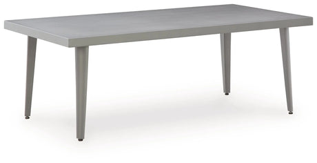 Gali Gray/Blue Outdoor Sofa/Chairs/Table Set (Set of 4) by Ashley at Eve Furniture
