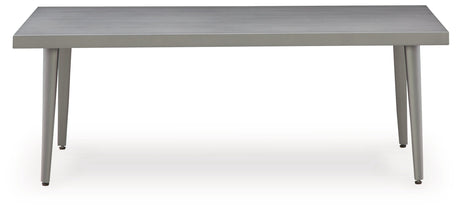 Gali Gray/Blue Outdoor Sofa/Chairs/Table Set (Set of 4) by Ashley at Eve Furniture