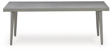Gali Gray/Blue Outdoor Sofa/Chairs/Table Set (Set of 4) by Ashley at Eve Furniture