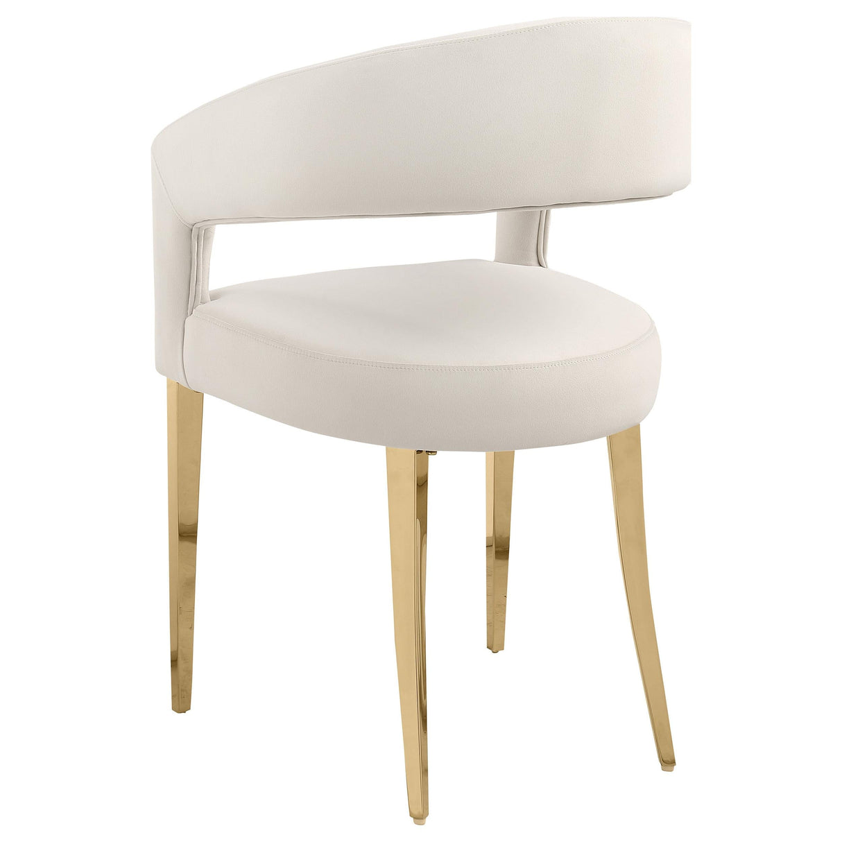 Galiano Velvet Upholstered Dining Arm Chair Beige (Set of 2)