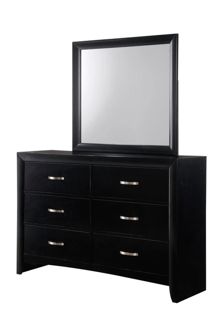 Galinda Black Bedroom Mirror (Mirror Only) by Crown Mark at Eve Furniture